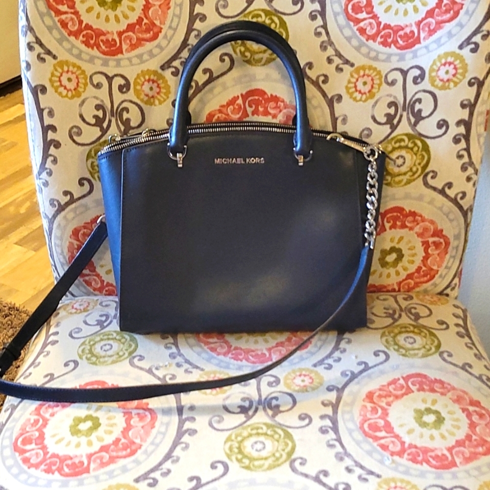 Navy Blue Michael Kors Satchel